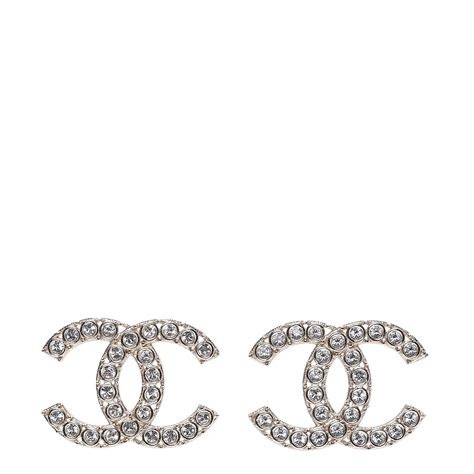 pink crystal chanel earrings|large chanel inspired earrings.